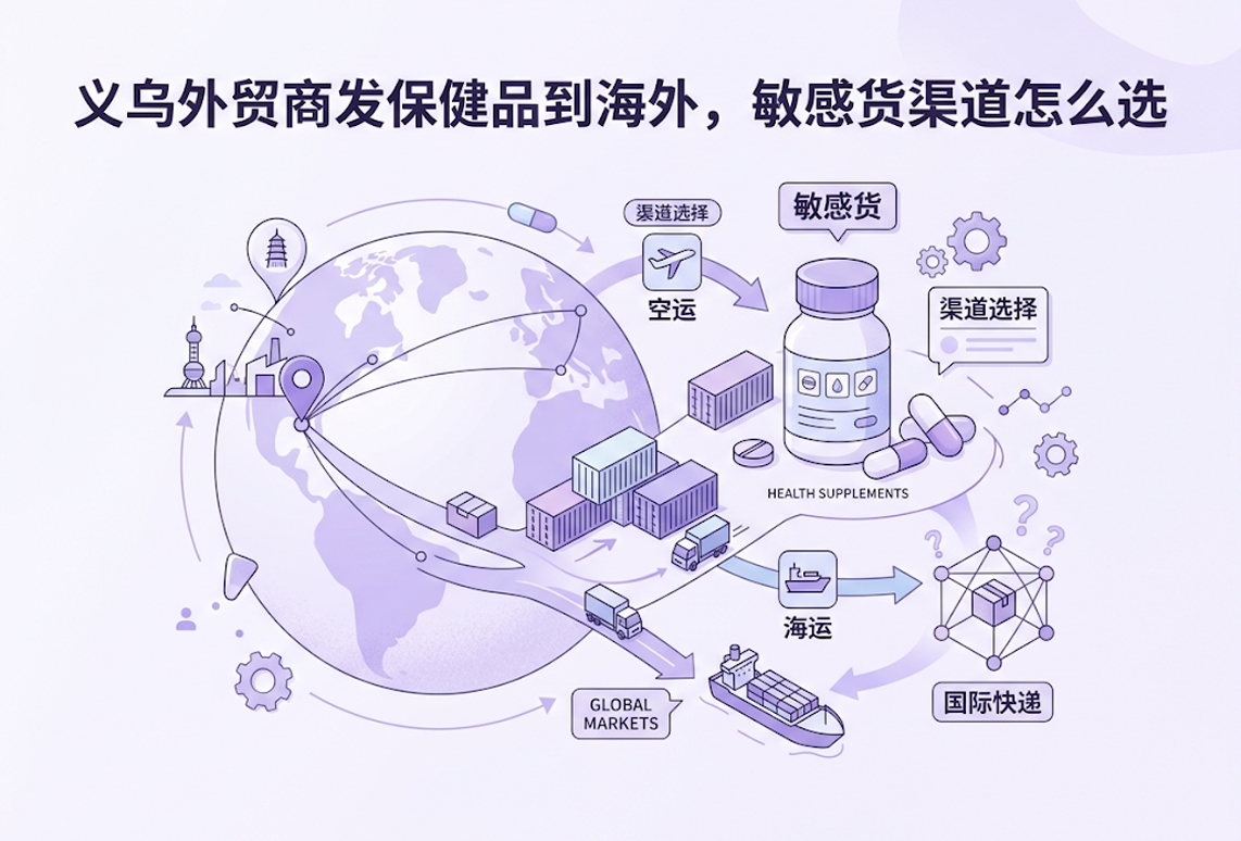 义乌外贸商发保健品到海外,敏感货渠道怎么选