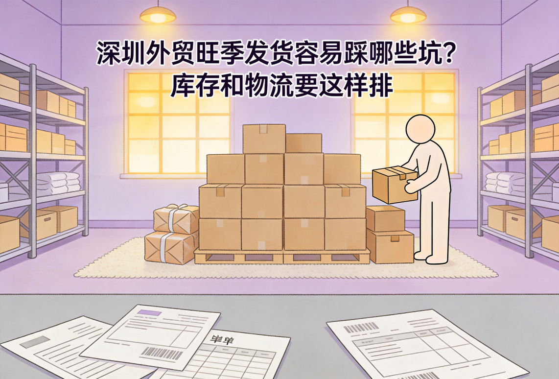 深圳外贸旺季发货容易踩哪些坑?库存和物流要这样排