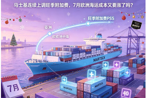 马士基连续上调旺季附加费，7月欧洲海运成本又要涨了吗？