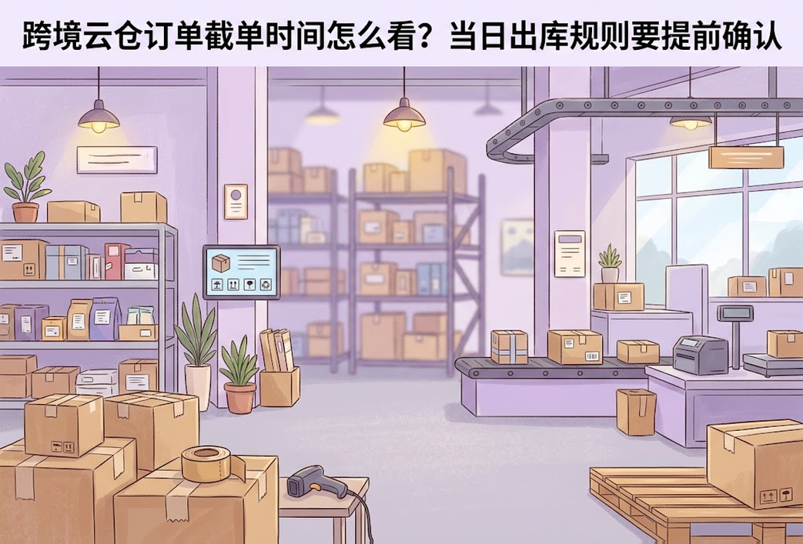 跨境云仓订单截单时间怎么看？当日出库规则要提前确认