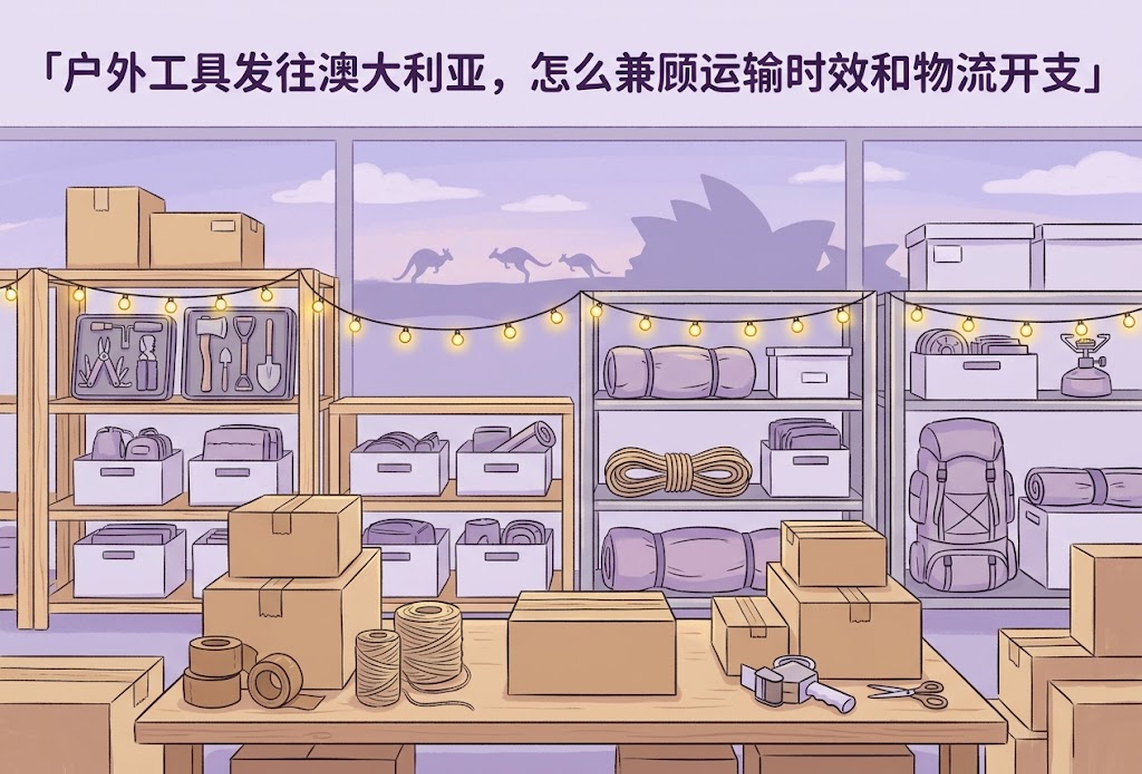 户外工具发往澳大利亚，怎么兼顾运输时效和物流开支