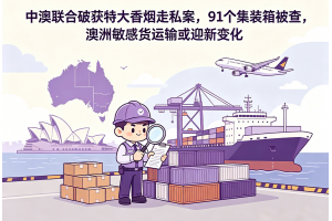 中澳联合破获特大香烟走私案，91个集装箱被查，澳洲敏感货运输或迎新变化