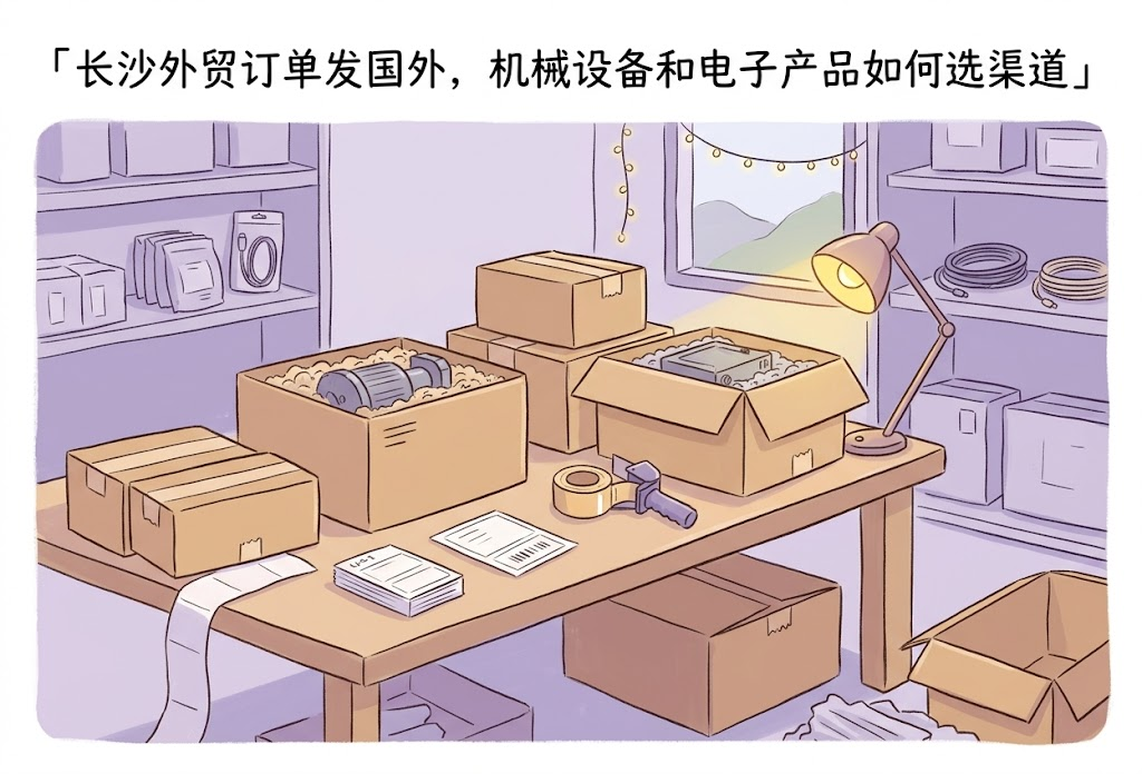 长沙外贸订单发国外，机械设备和电子产品如何选渠道